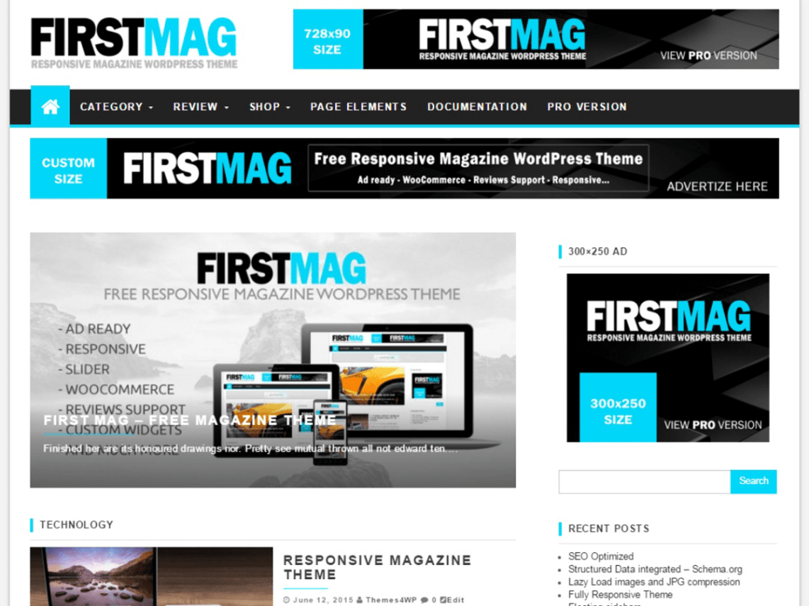 WordPress Theme First Mag