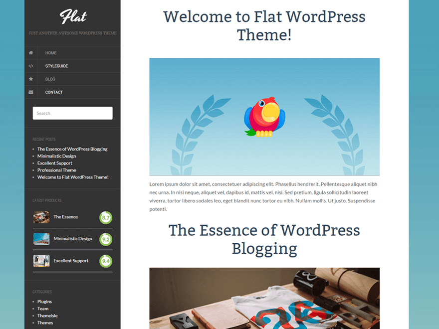WordPress Theme Flat