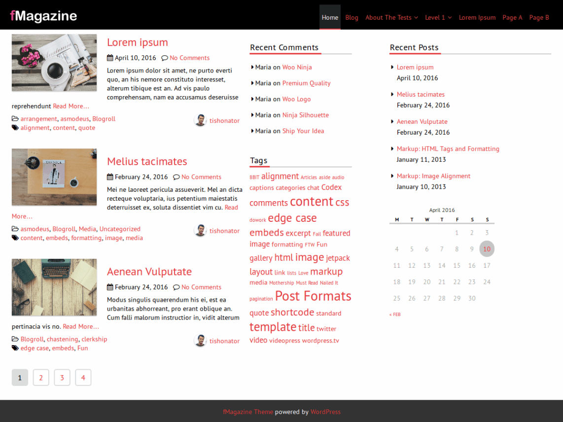 WordPress Theme fMagazine