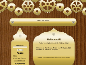 WordPress Theme Gears and Wood