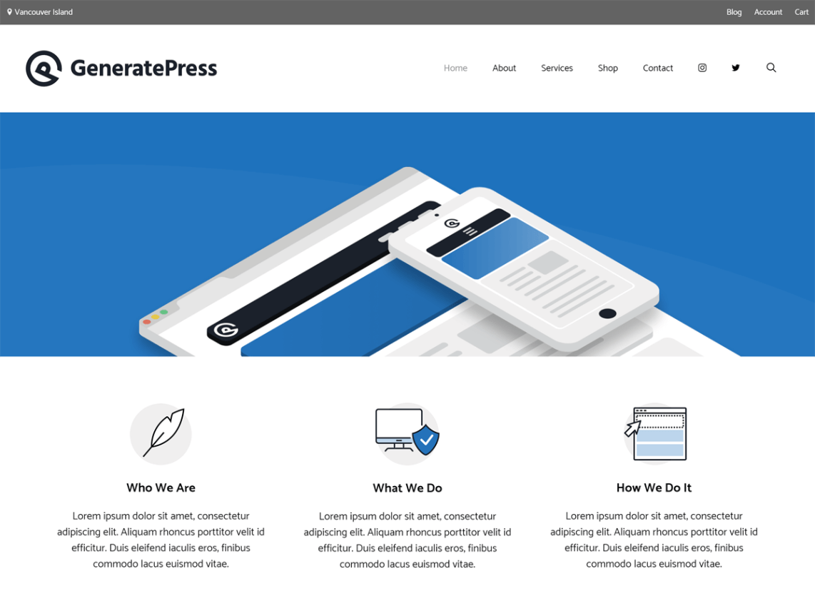 WordPress theme generatepress