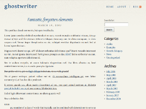 WordPress Theme Ghostwriter