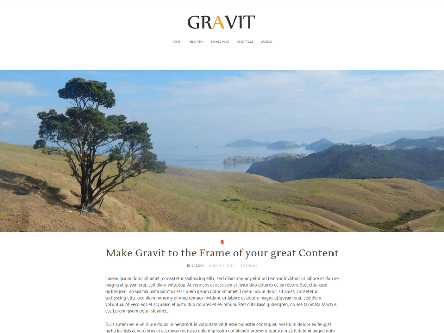 WordPress Theme Gravit
