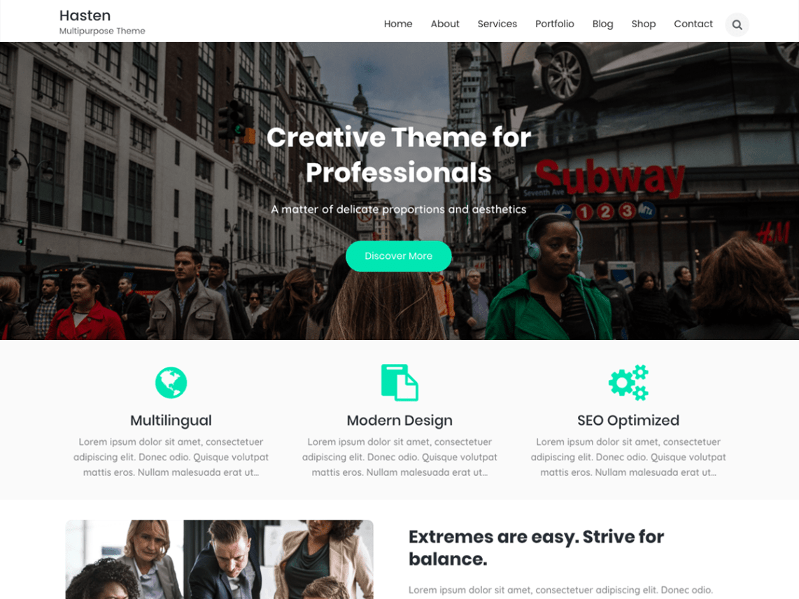 WordPress Theme Hasten Lite