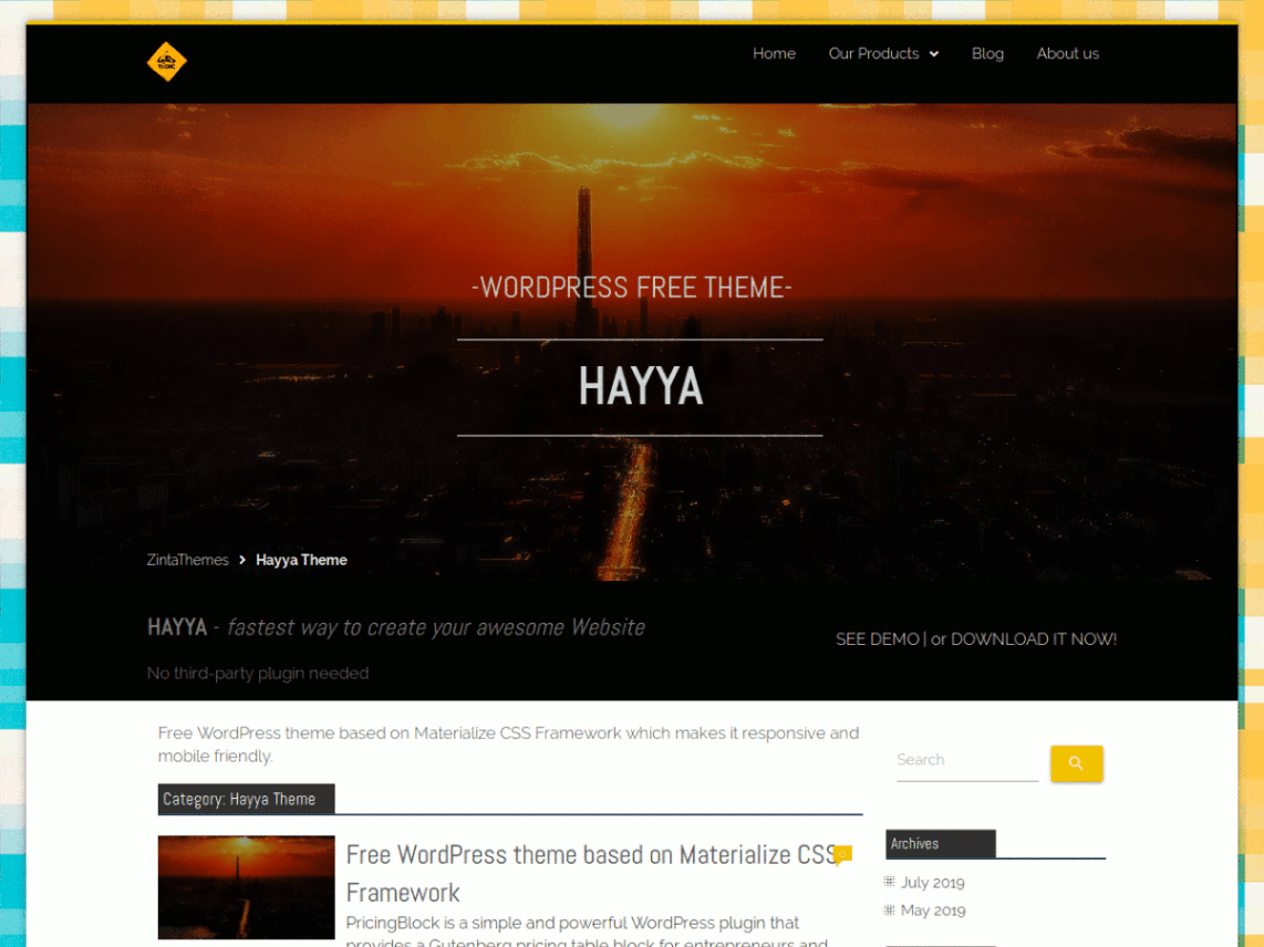WordPress Theme Hayya