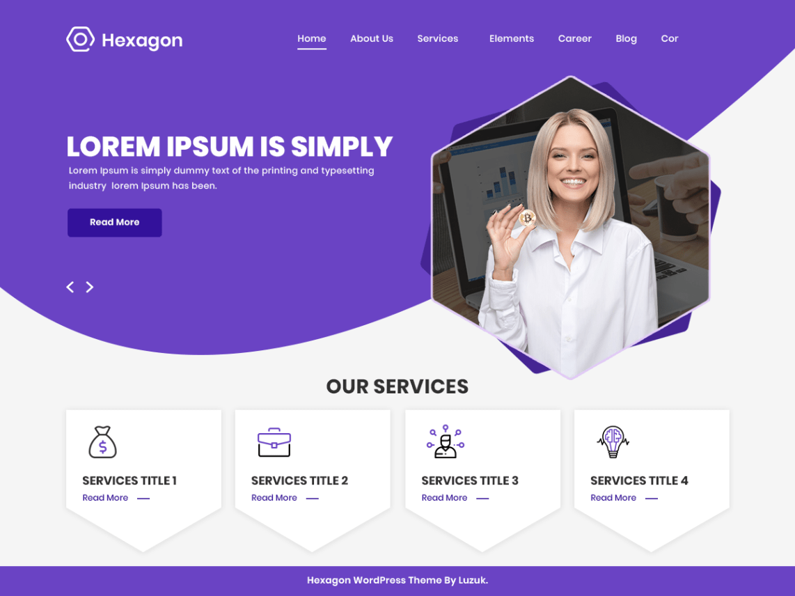 WordPress Theme Hexagon