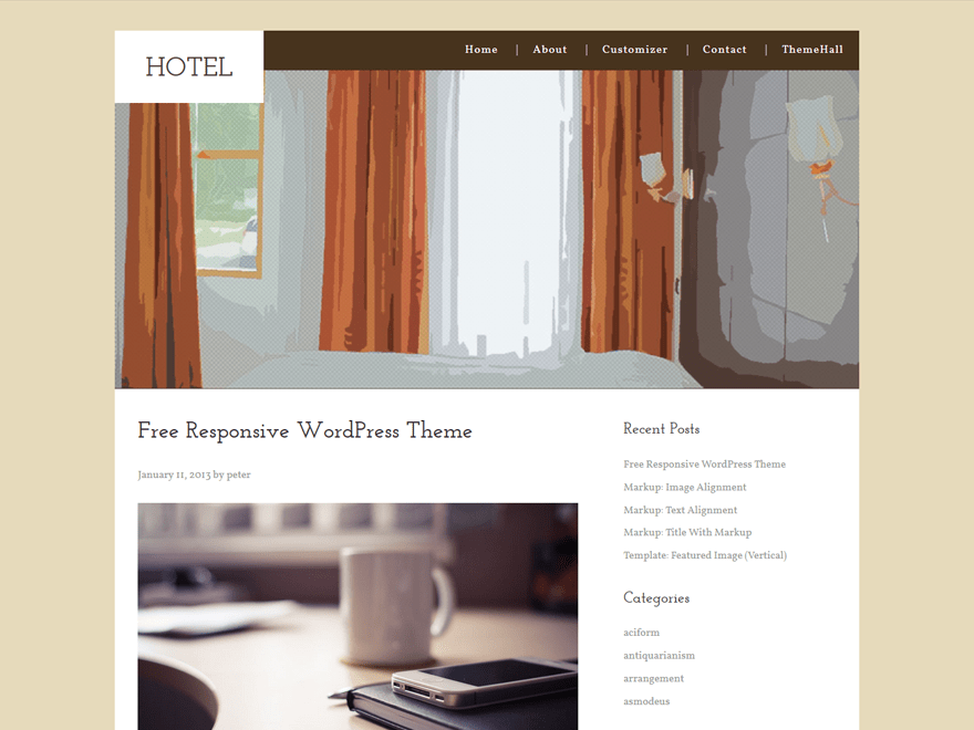 WordPress Theme Hotel