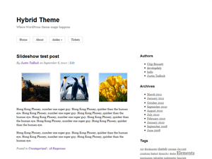 WordPress Theme Hybrid