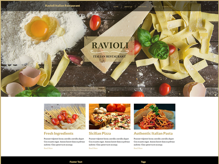 WordPress Theme Italian Restaurant