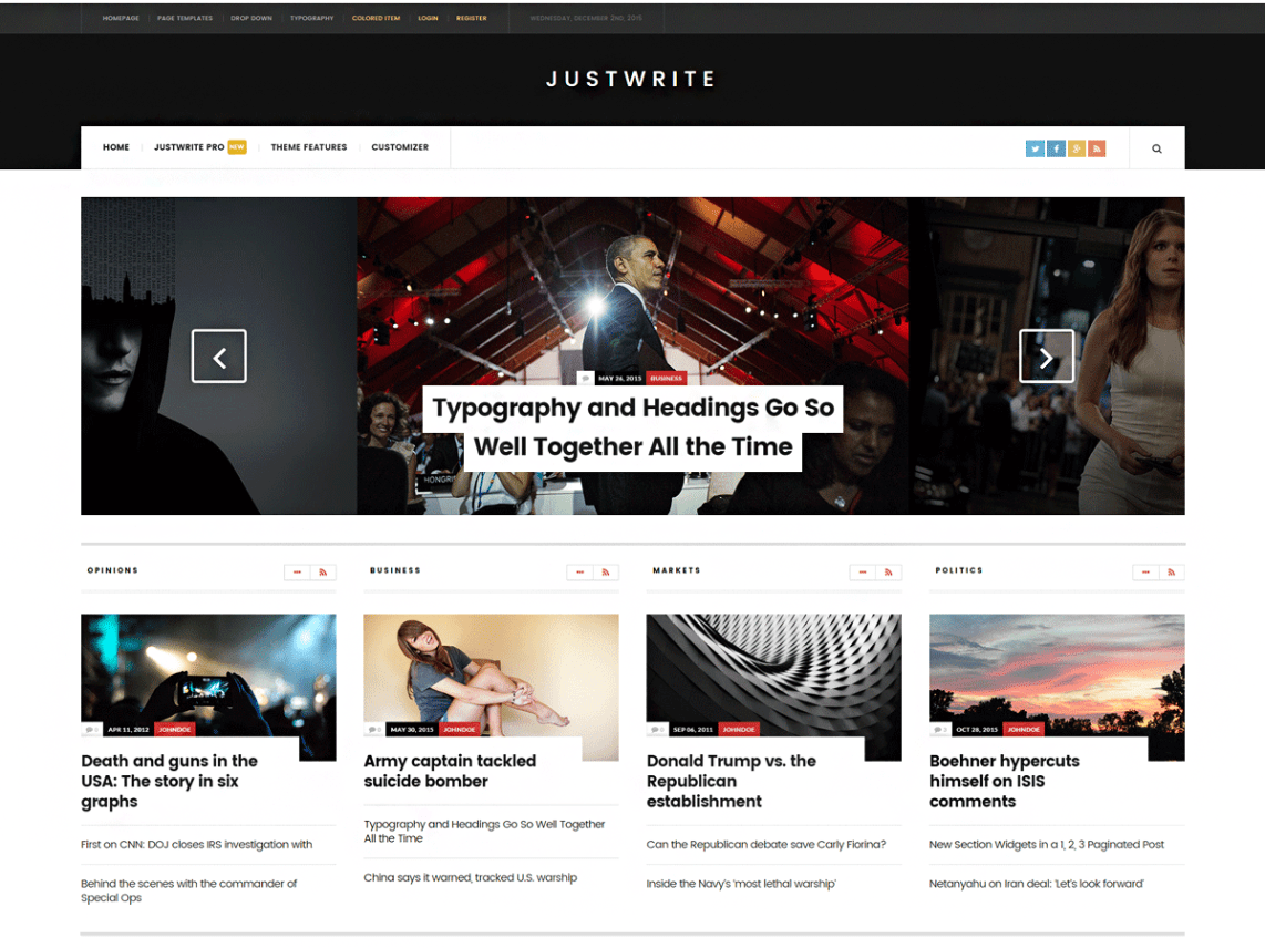 WordPress Theme JustWrite