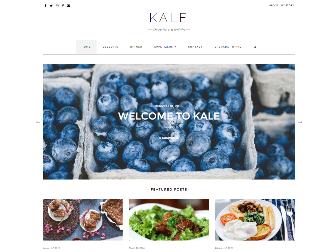 WordPress theme kale