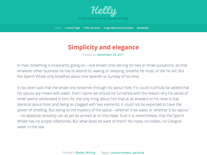 WordPress Theme Kelly