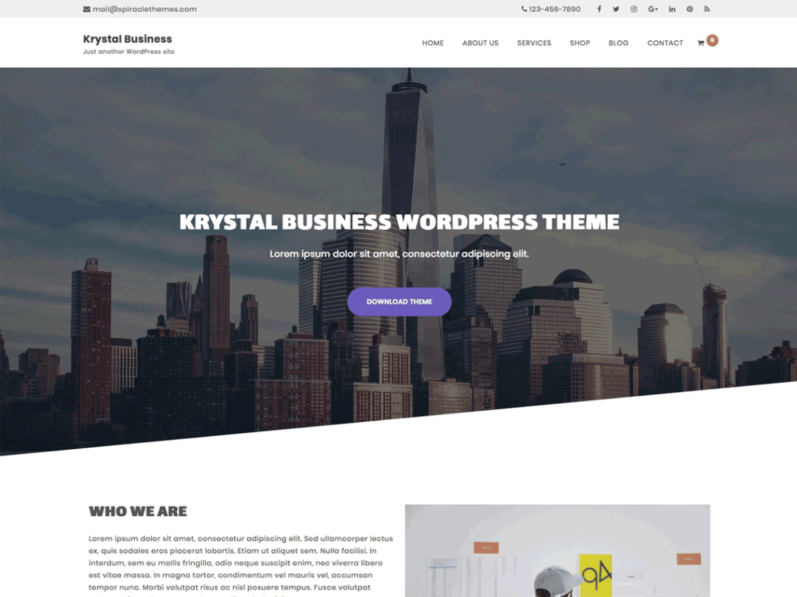 WordPress Theme Krystal Business