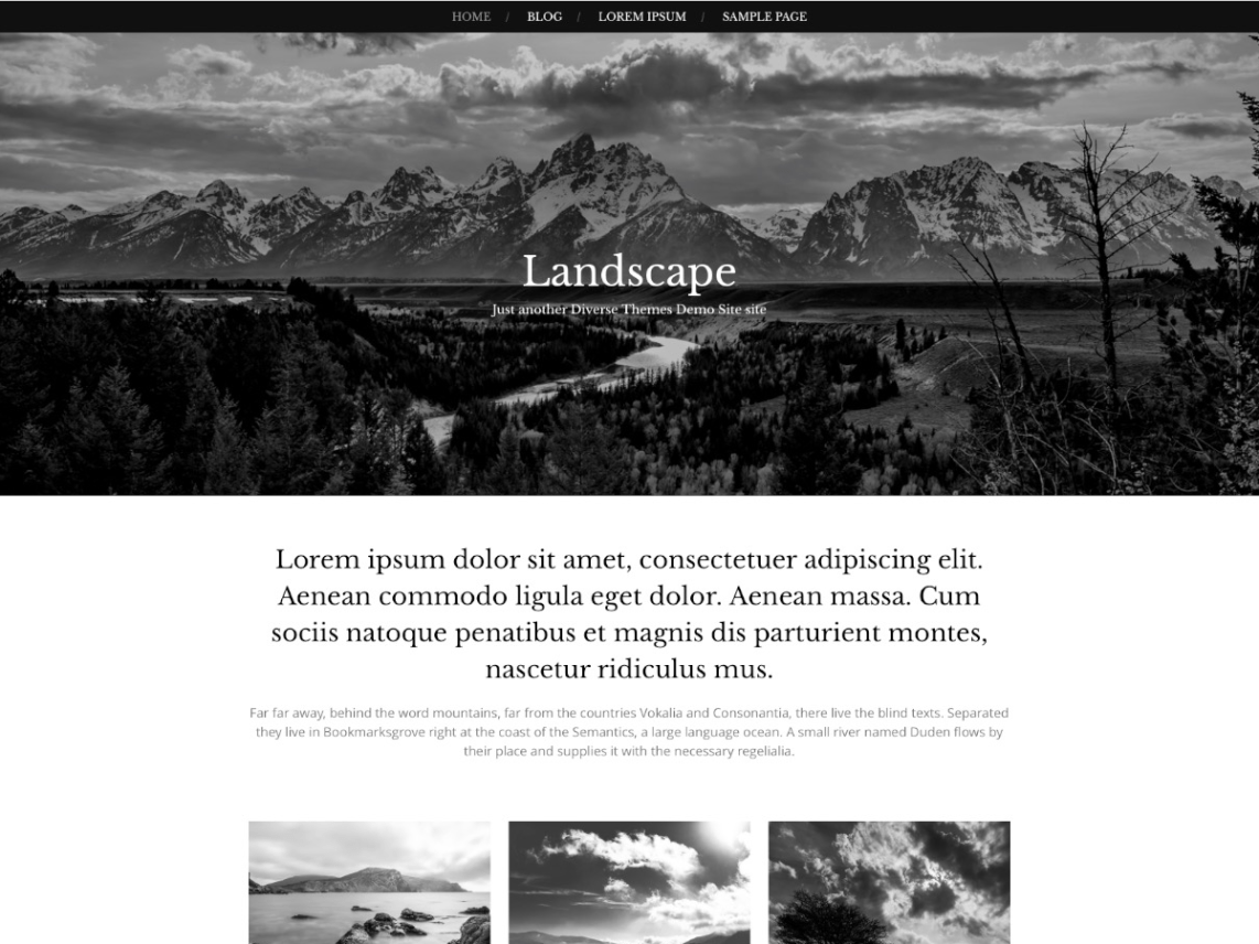 WordPress Theme Landscape