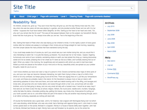 WordPress Theme Light Clean Blue