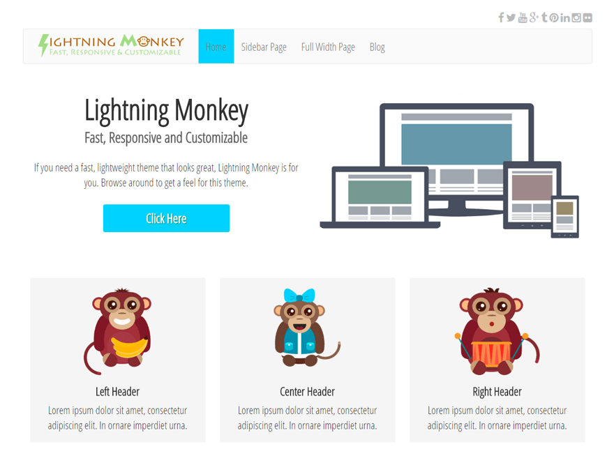 WordPress Theme Lightning Monkey