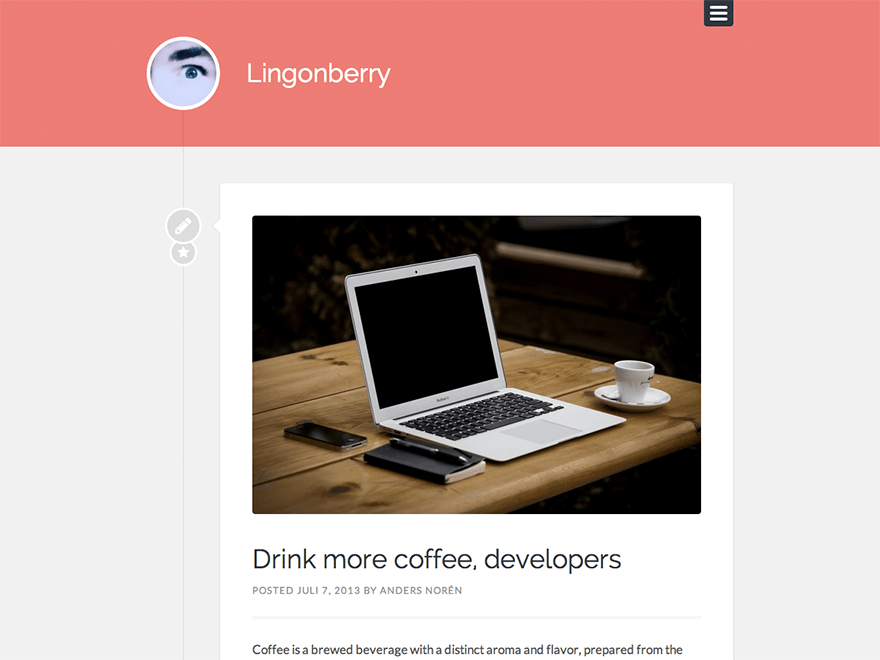 WordPress Theme Lingonberry