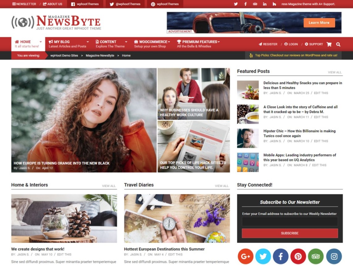 WordPress Theme Magazine News Byte