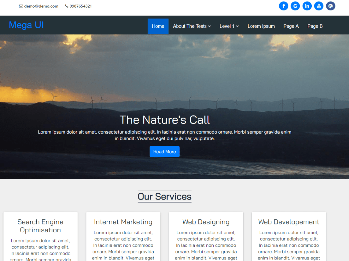 WordPress Theme Mega UI