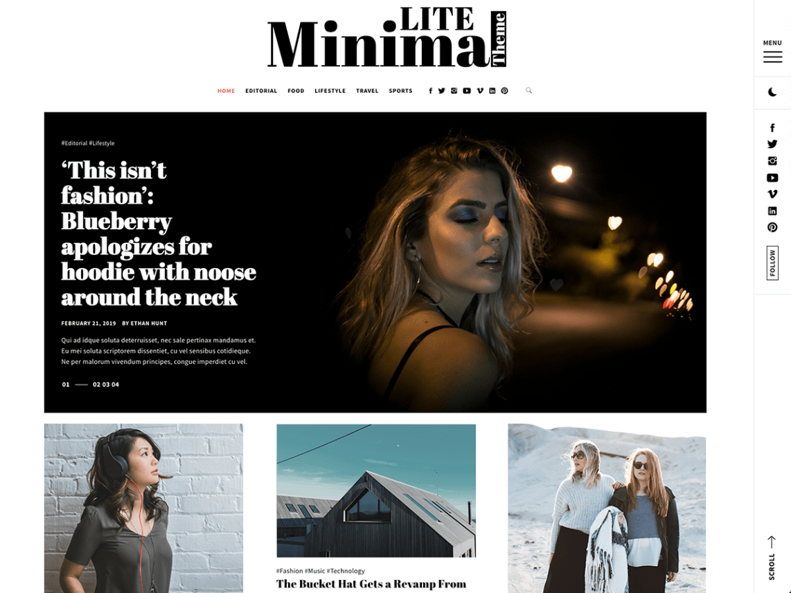 WordPress Theme Minimal Lite