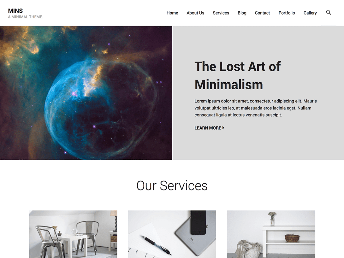 WordPress Theme Mins
