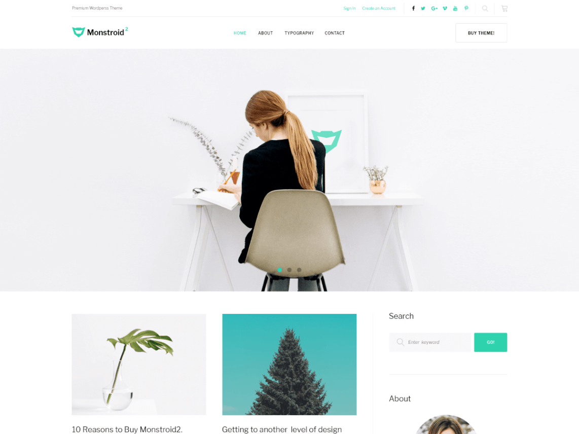 WordPress Theme Monstroid2 Lite
