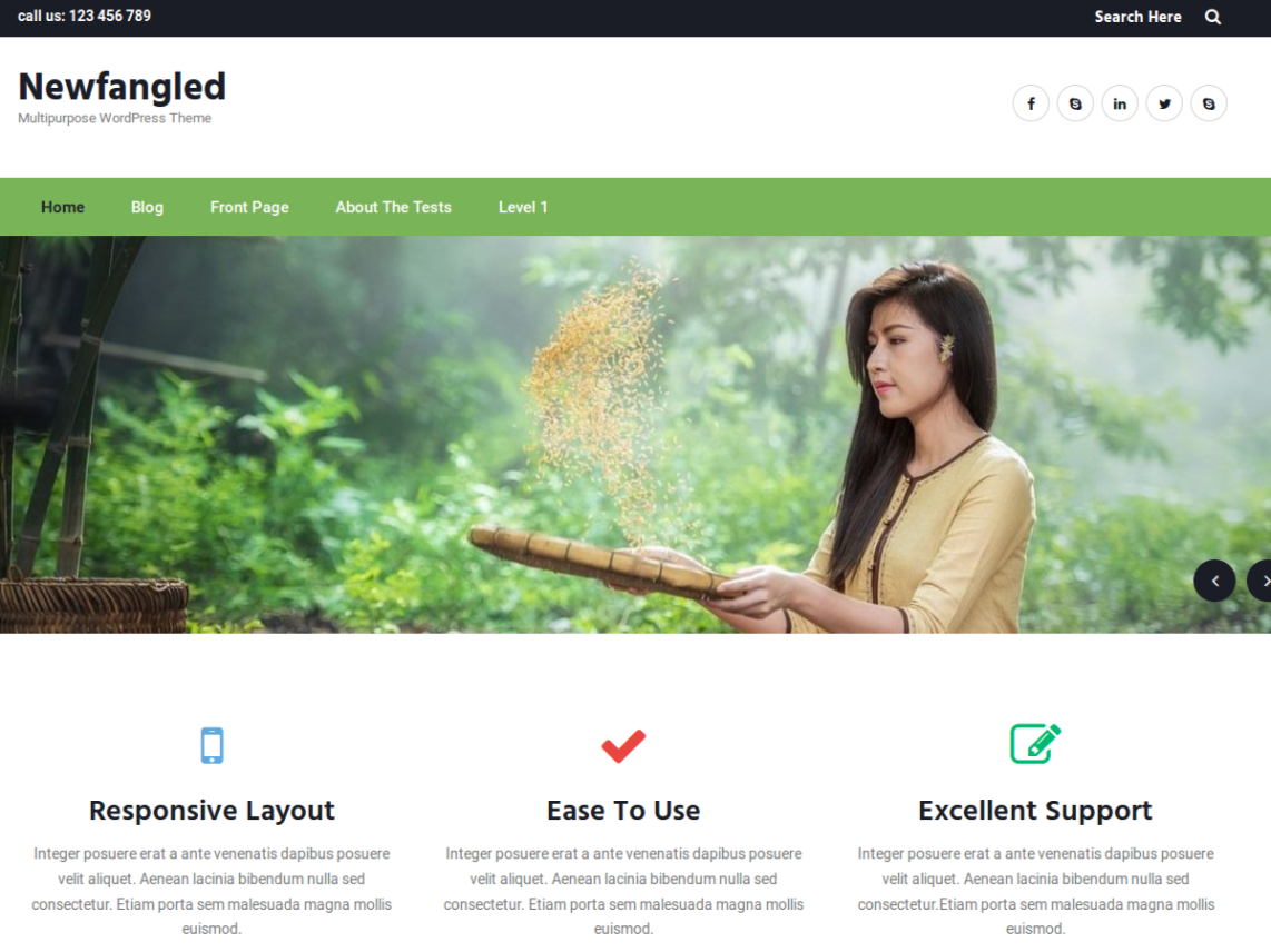 WordPress Theme Newfangled