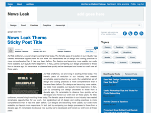 WordPress Theme News Leak