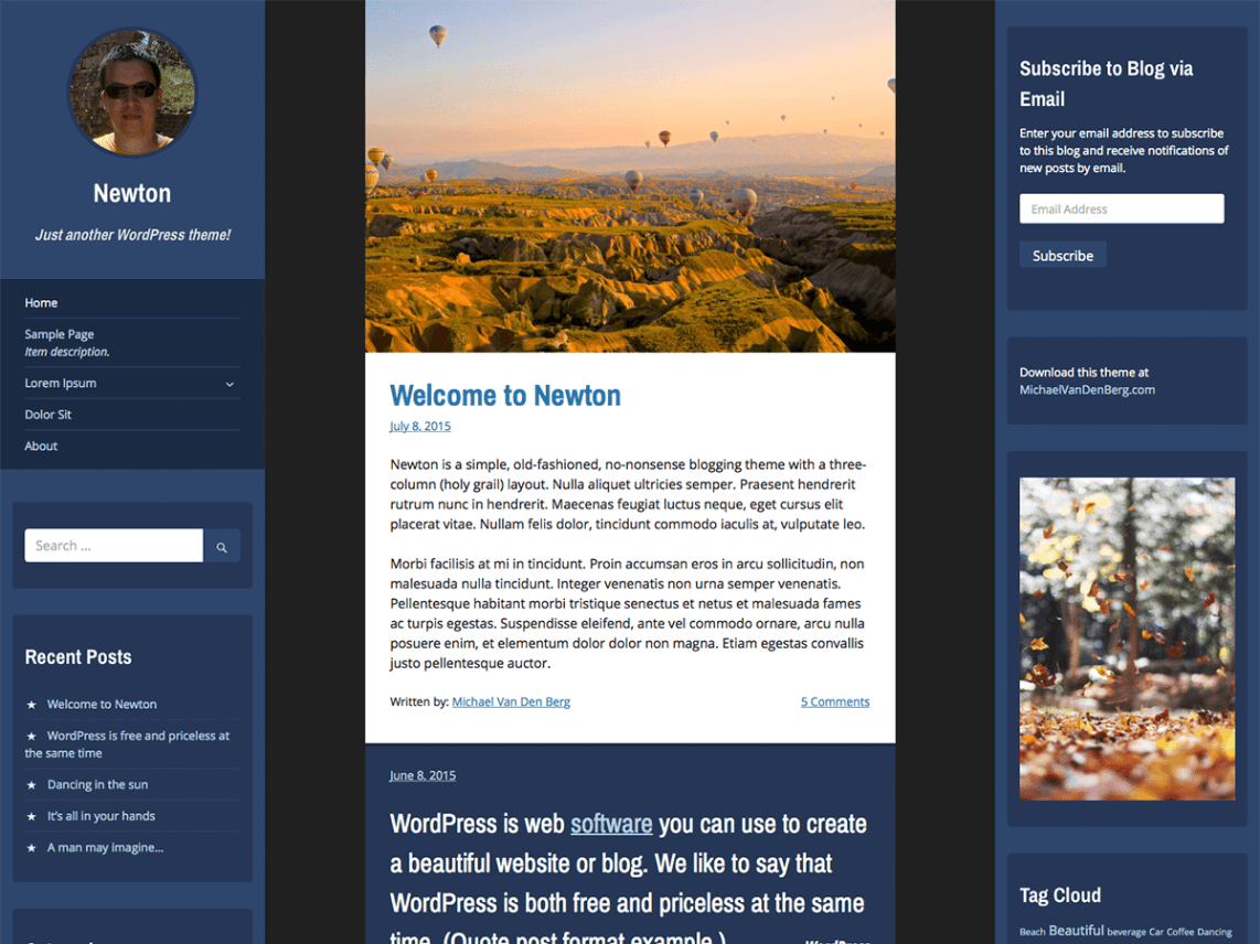 WordPress Theme Newton
