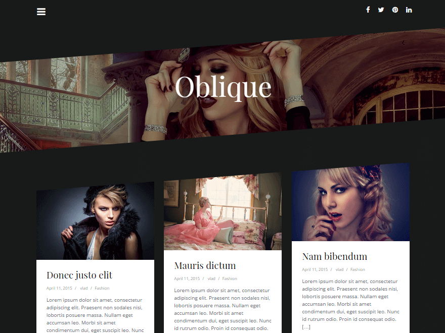 WordPress Theme Oblique