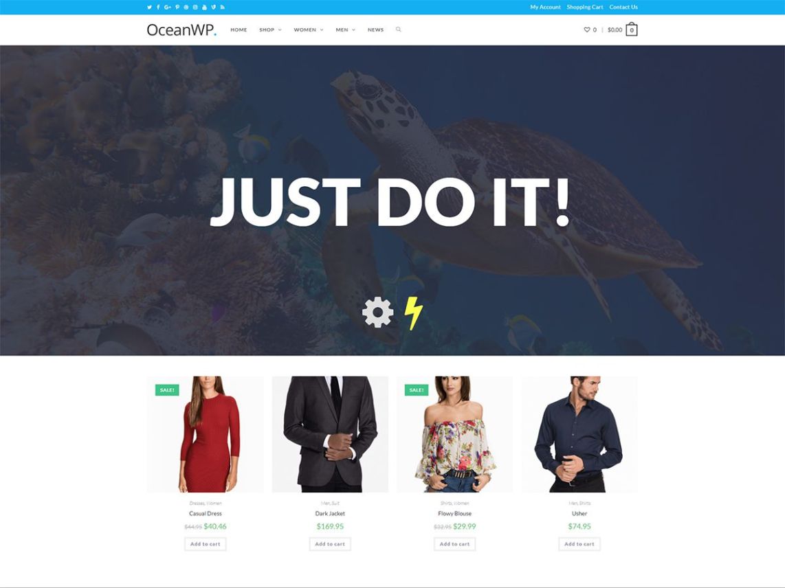 WordPress theme oceanwp