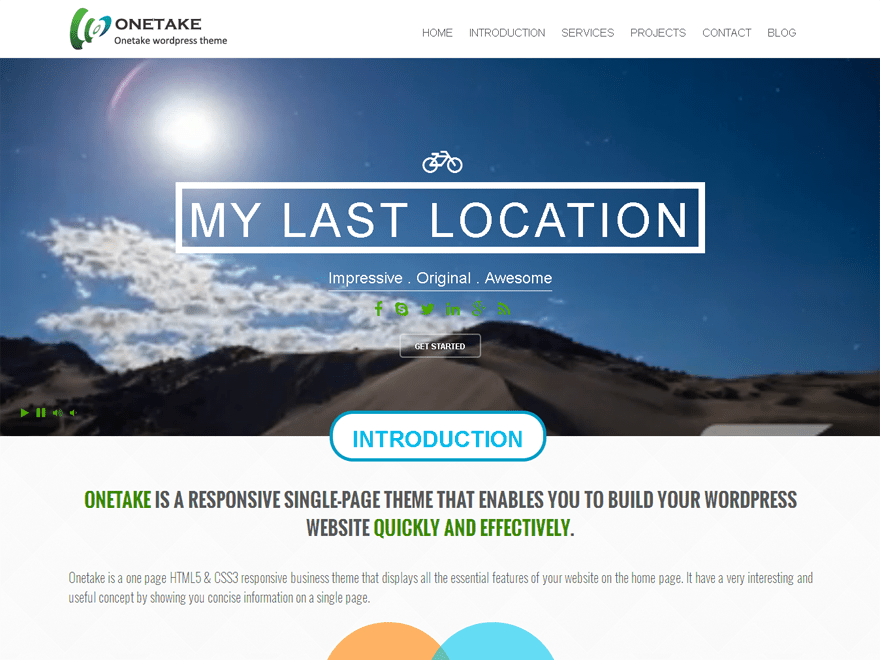 WordPress Theme Onetake