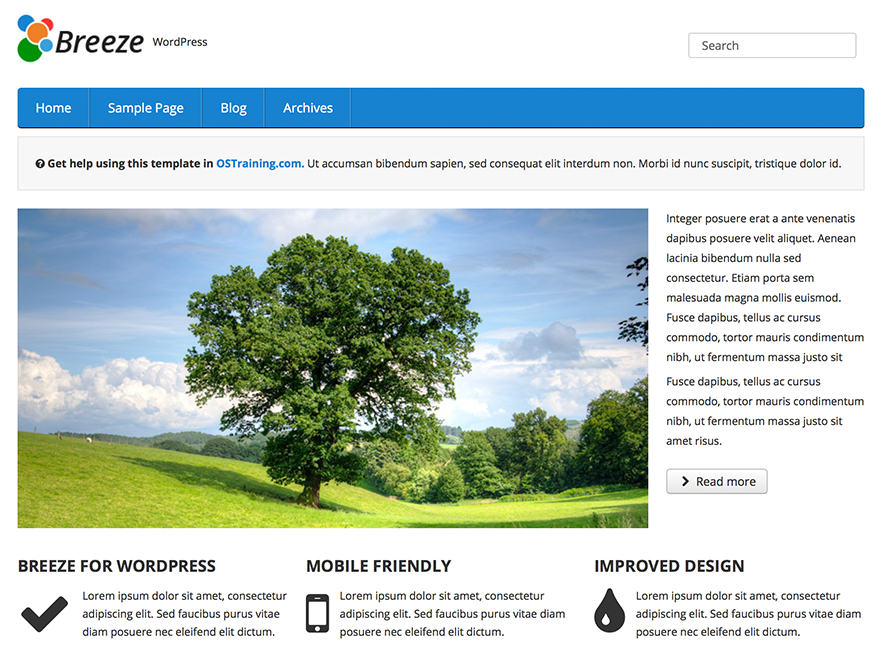 WordPress Theme OSTraining Breeze