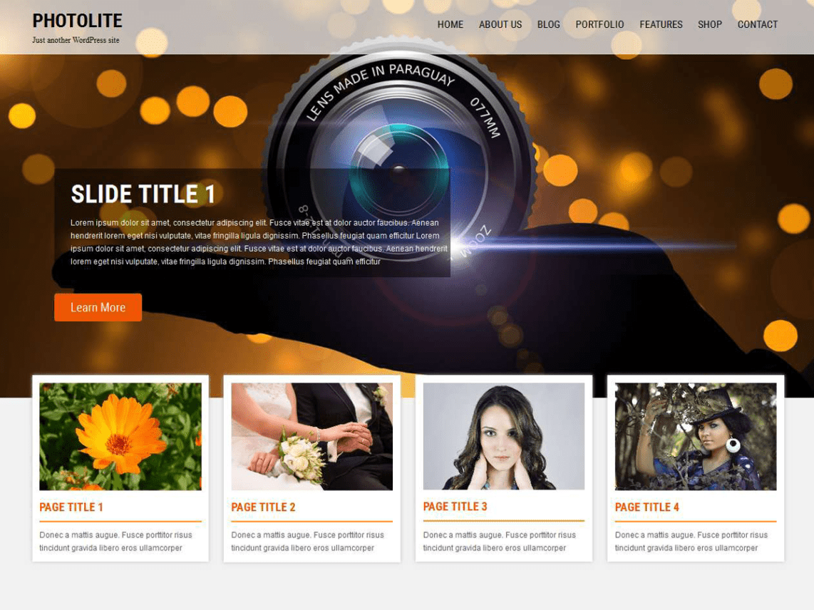 WordPress Theme Photolite