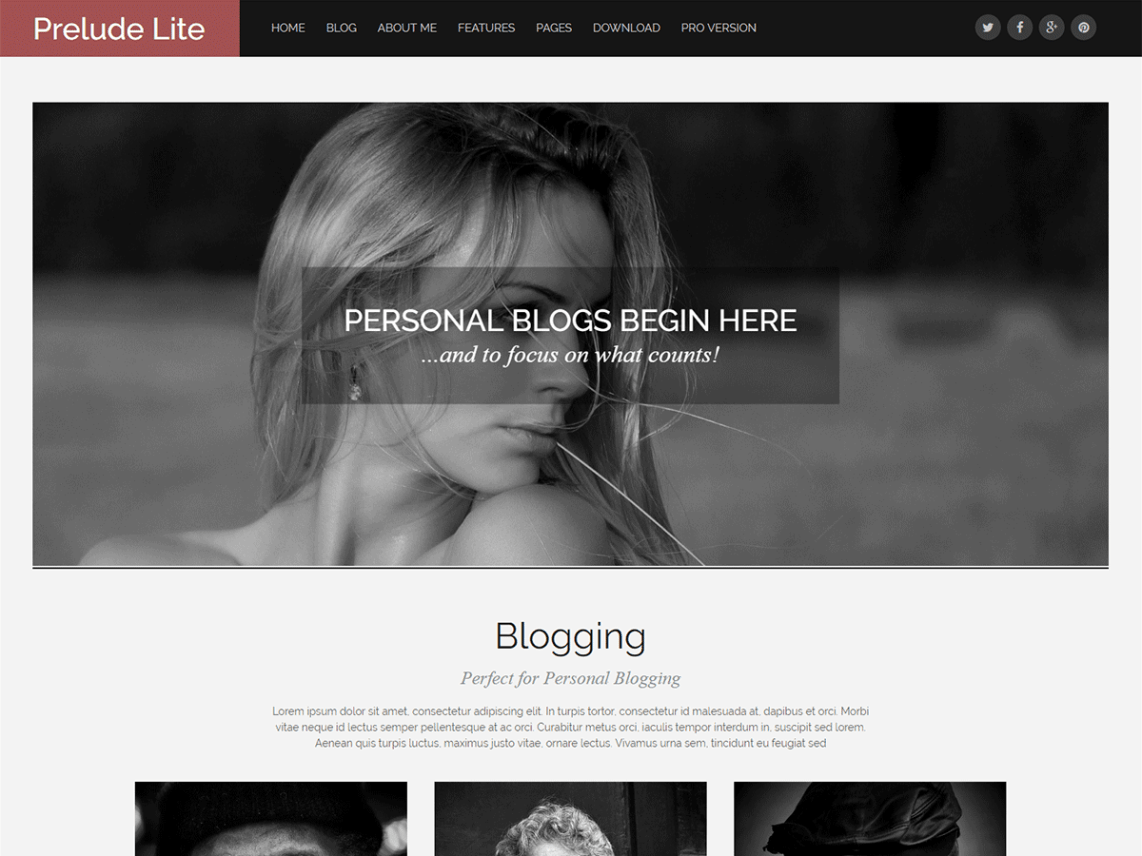 WordPress Theme Prelude Lite