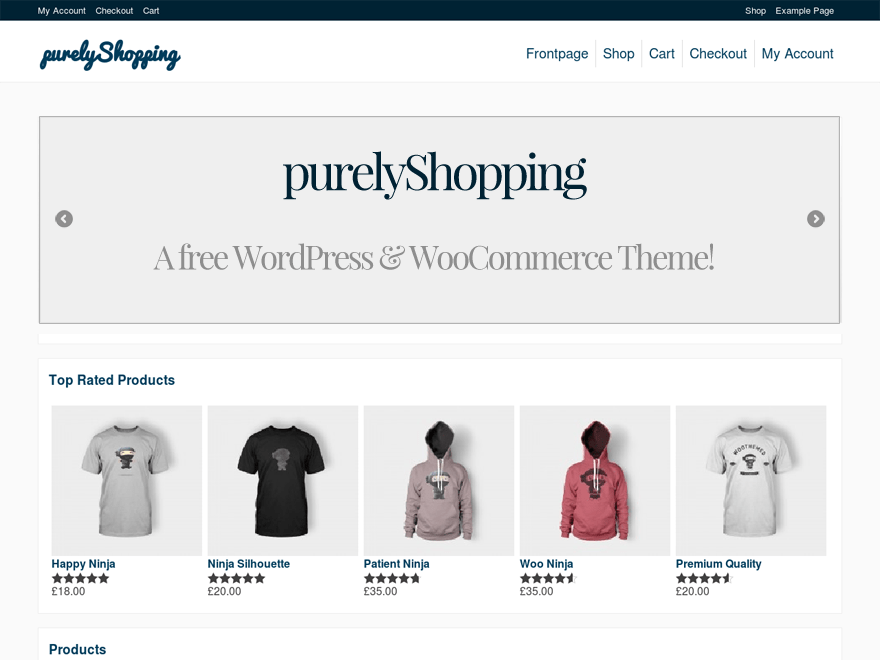 WordPress Theme purelyShopping
