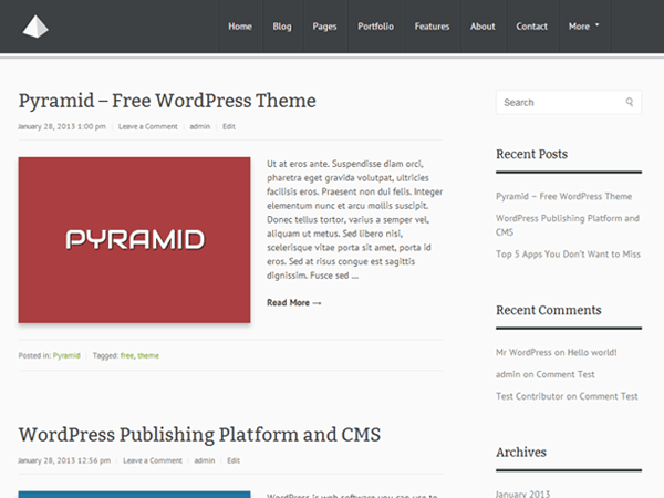 WordPress Theme Pyramid