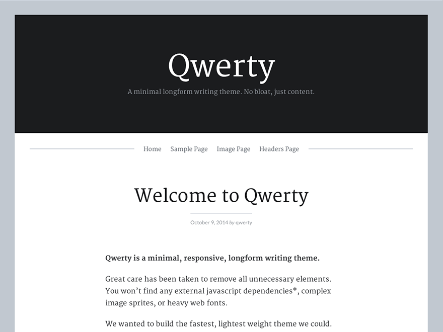 WordPress Theme Qwerty
