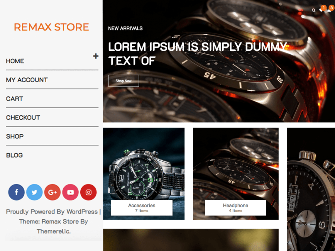 WordPress Theme Remax Store