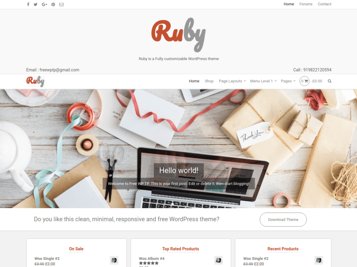 WordPress Theme Ruby