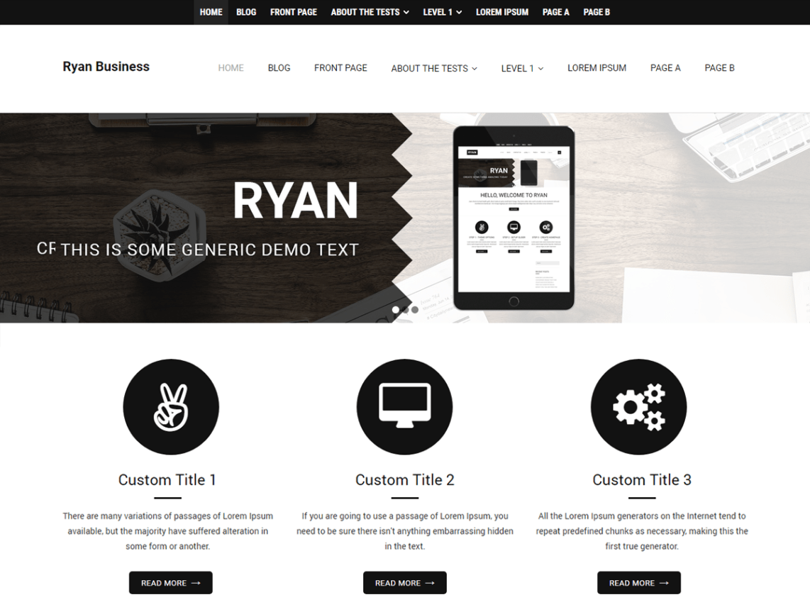 WordPress Theme Ryan Business