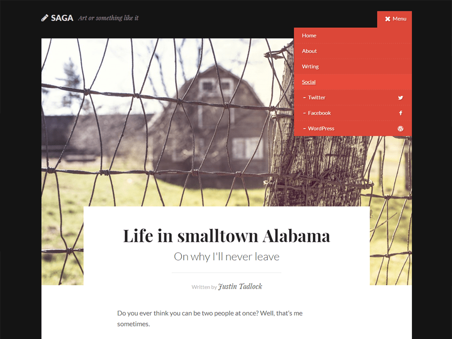 WordPress Theme Saga