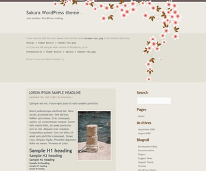 WordPress Theme Sakura