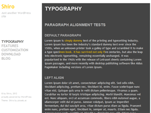 WordPress Theme Shiro
