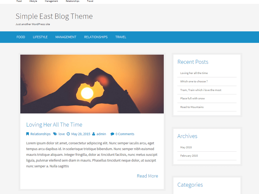 WordPress Theme Simple East