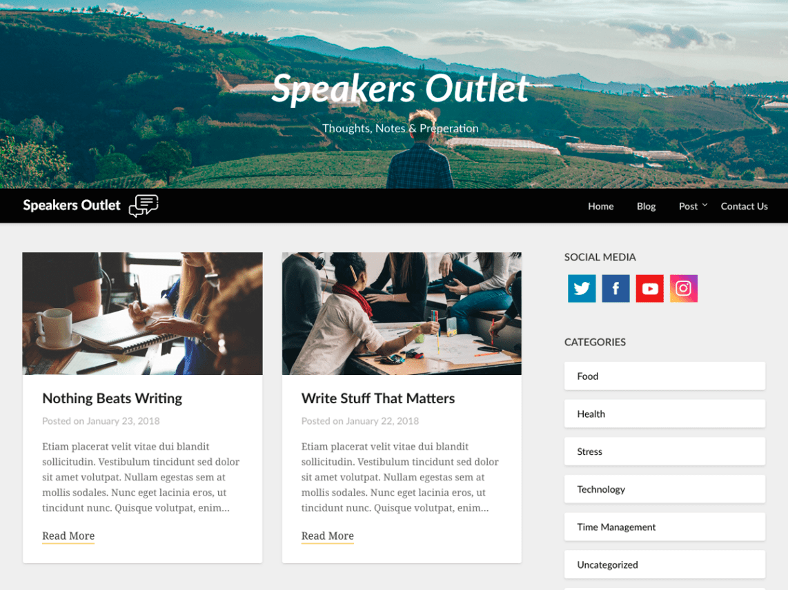 WordPress Theme Speakers Outlet