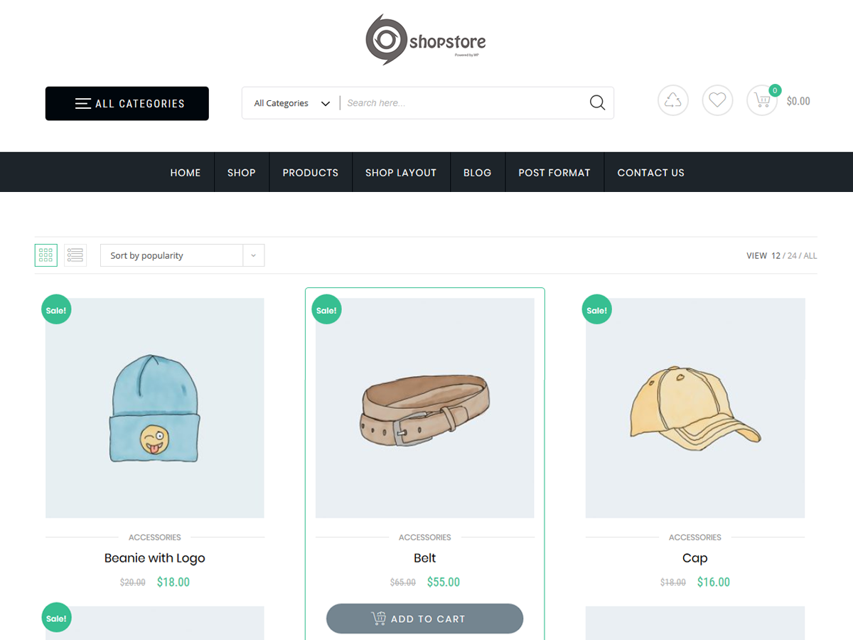 WordPress Theme Store Commerce