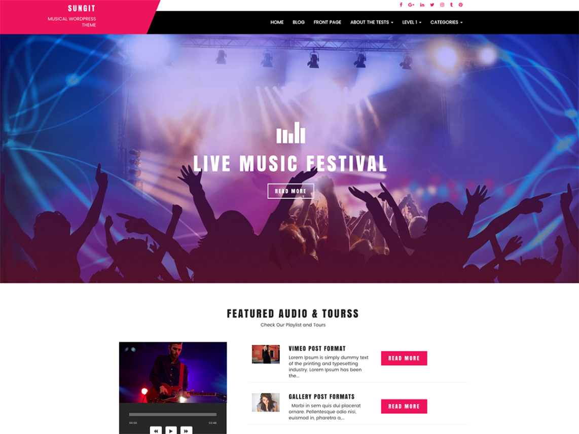 WordPress Theme Sungit Lite