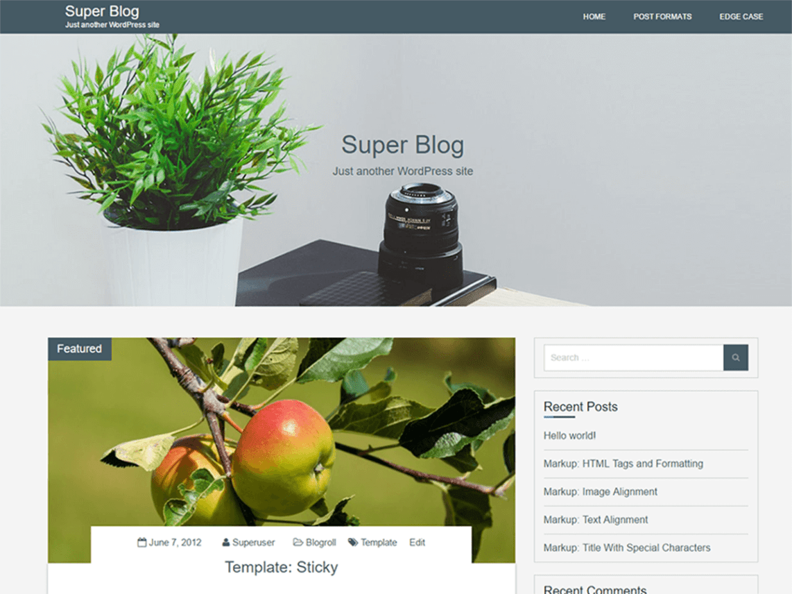 WordPress Theme Super Blog