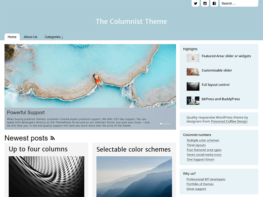 WordPress Theme The Columnist